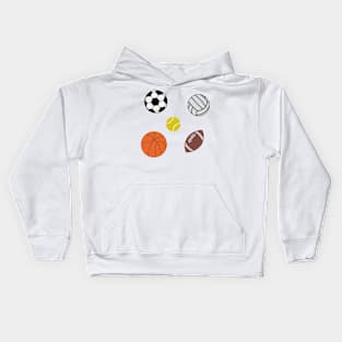 sport balls print design Kids Hoodie